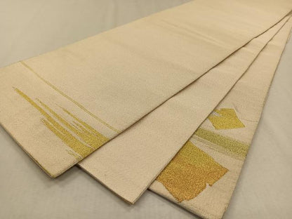 平和屋着物◎太鼓柄袋帯　綴れ　霞箔箔散らし　金銀糸　正絹　逸品　CAAV7576qv