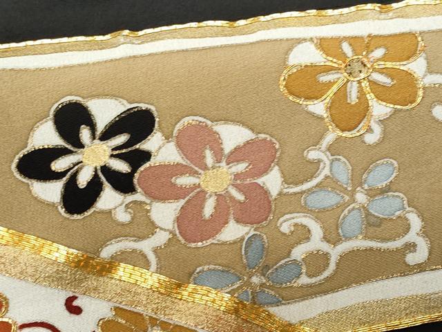 平和屋着物■豪華黒留袖　駒刺繍　芝草花唐草文　金彩　高島屋扱い　正絹　逸品　CAAV7686fb