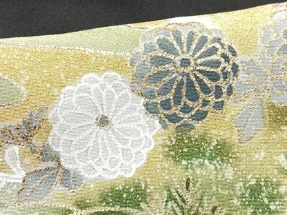 平和屋着物■豪華黒留袖　駒刺繍　風景花文　正絹　逸品　CAAV8184xe