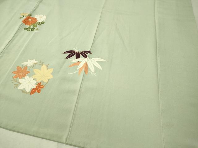 平和屋着物○極上 銀座 志ま亀 訪問着 草花丸文 暈し染め