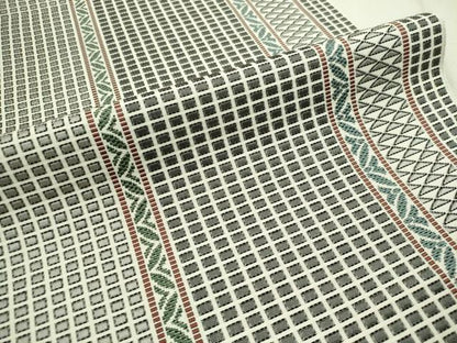 平和屋着物●本場筑前博多織　八寸名古屋帯　市松織　吉祥間道　正絹　逸品　未使用　CAAV8715vp