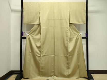 平和屋着物▽小紋 単衣 縞 洗える着物 CAAV8867gh