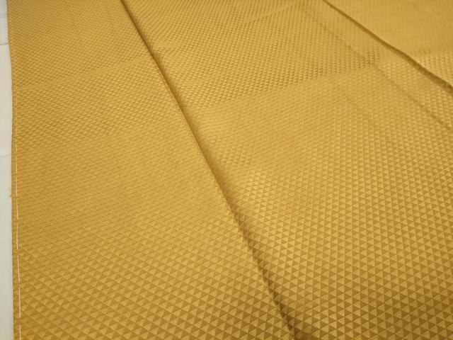 平和屋着物▽上質な色無地 単衣 鱗地紋 黄朽葉色 やまと誂製 正絹 逸品 未使用 CAAV8870gh