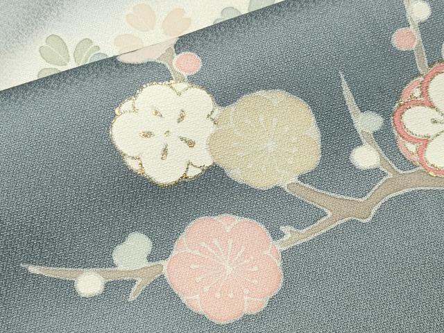 平和屋着物▽訪問着 単衣 枝花文 暈し染め 金彩 正絹 逸品 CAAV8871gh
