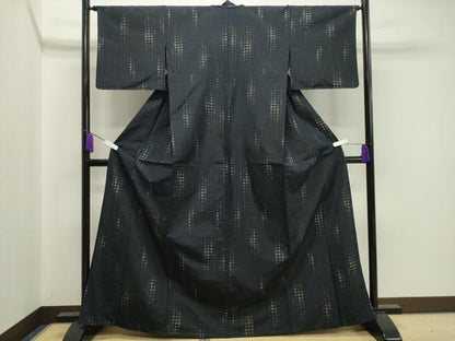 平和屋着物▽上質な紬 単衣 吉祥文 正絹 逸品 CAAV8872gh