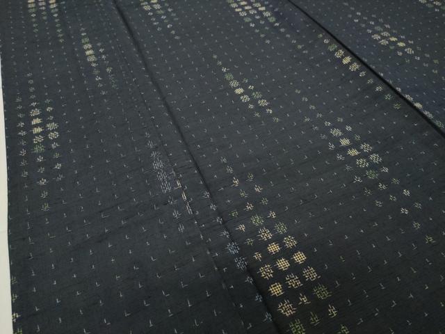 平和屋着物▽上質な紬 単衣 吉祥文 正絹 逸品 CAAV8872gh