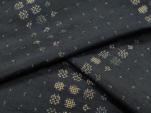 平和屋着物▽上質な紬 単衣 吉祥文 正絹 逸品 CAAV8872gh