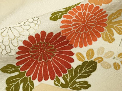 平和屋着物▽訪問着 単衣 駒刺繍 草花文 暈し染め 金彩 正絹 逸品 CAAV8874gh