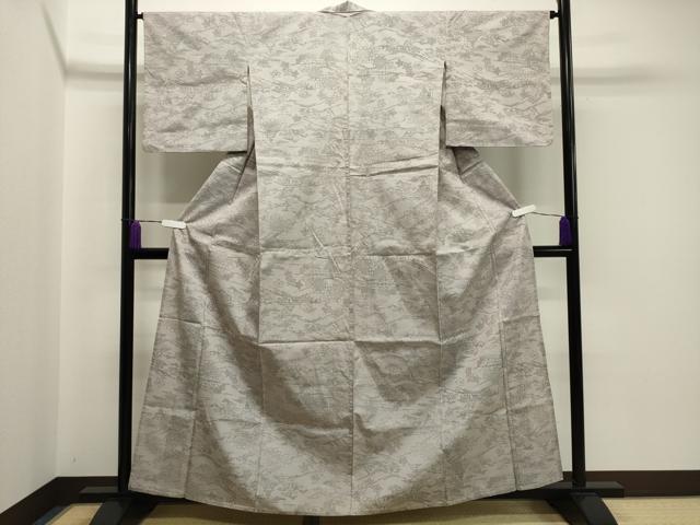 平和屋着物▽本場大島紬　単衣　風景花文　正絹　逸品　CAAV8878gh