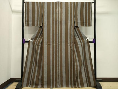 平和屋着物▽上質な小紋 単衣 鹿の子間道 正絹 逸品 未使用 CAAV8879gh