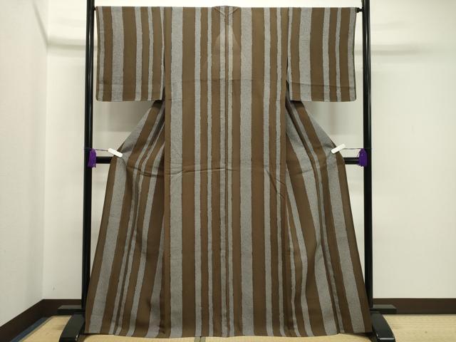 平和屋着物▽上質な小紋 単衣 鹿の子間道 正絹 逸品 未使用 CAAV8879gh