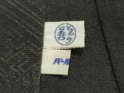 平和屋着物▽三代目更勝 訪問着 単衣 切嵌更紗花文 黒地 ゑり善扱い 正絹 逸品 CAAV8882gh