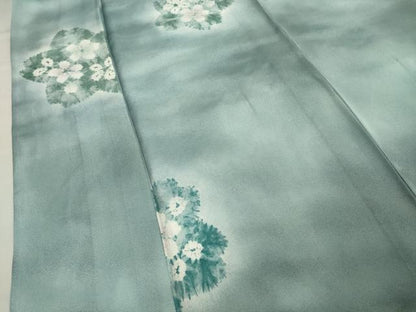 平和屋着物▽上質な小紋 単衣 舞花文 正絹 逸品 未使用 CAAV8883gh