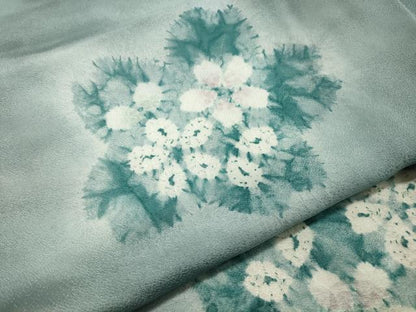 平和屋着物▽上質な小紋 単衣 舞花文 正絹 逸品 未使用 CAAV8883gh