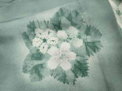 平和屋着物▽上質な小紋 単衣 舞花文 正絹 逸品 未使用 CAAV8883gh