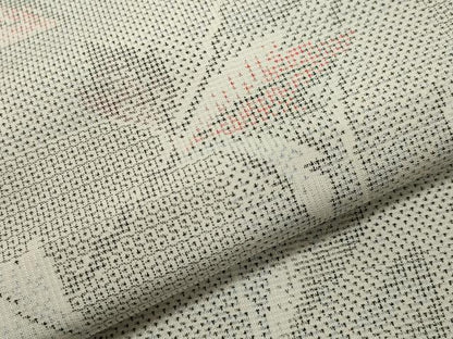 平和屋着物▽本場大島紬 単衣 白大島 120亀甲 花唐草文 正絹 逸品 CAAV8884gh