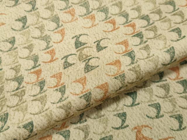 平和屋着物▽上質な小紋 単衣 菱吉祥文 正絹 逸品 CAAV8885gh