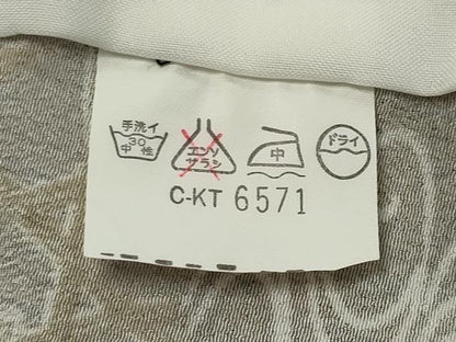 平和屋着物▽小紋 単衣 扇面松竹梅文 金彩 洗える着物 CAAV8888gh