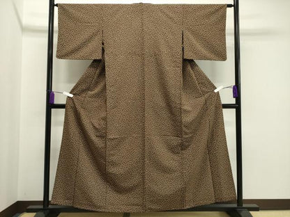 平和屋着物▽小紋 単衣 成り物 洗える着物 CAAV8889gh
