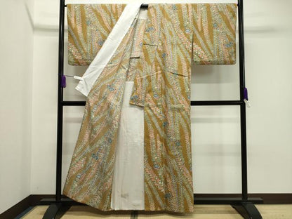 平和屋着物▽小紋　単衣　辻が花　洗える着物　CAAV8890gh