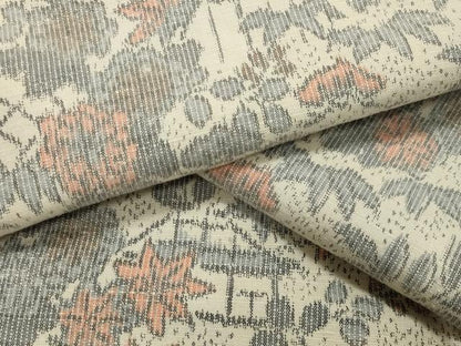 平和屋着物▽上質な紬 単衣 風景笠松文 正絹 逸品 CAAV8903gh