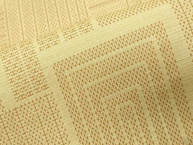 平和屋着物▽上質な紬 単衣 色紙重ね吉祥文 正絹 逸品 CAAV8905gh