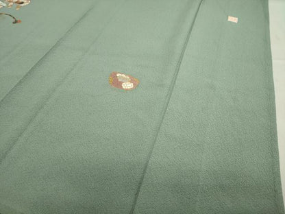 平和屋着物▽訪問着 単衣 作家物 刺繍 器物文 金彩 正絹 逸品 CAAV8906gh