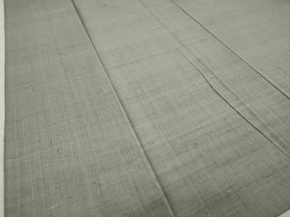 平和屋着物▽結城紬 単衣 銀鼠色 正絹 逸品 CAAV8907gh