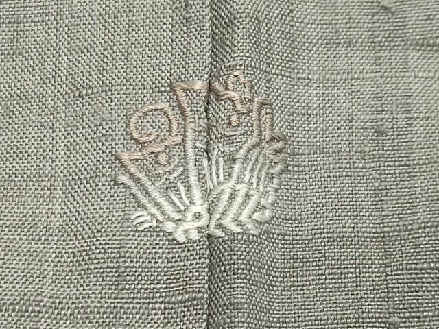 平和屋着物▽結城紬 単衣 銀鼠色 正絹 逸品 CAAV8907gh