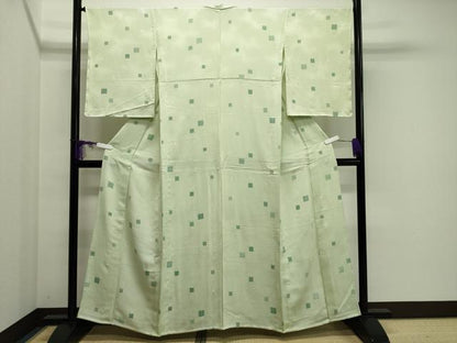 平和屋着物▽上質な小紋 単衣 絞り 糸巻き 正絹 逸品 未使用 CAAV8908gh