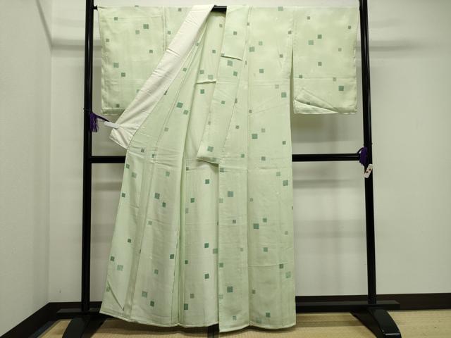 平和屋着物▽上質な小紋 単衣 絞り 糸巻き 正絹 逸品 未使用 CAAV8908gh