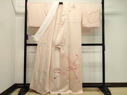 平和屋着物▽訪問着 単衣 刺繍 道長結び紐文 正絹 逸品 CAAV8910gh