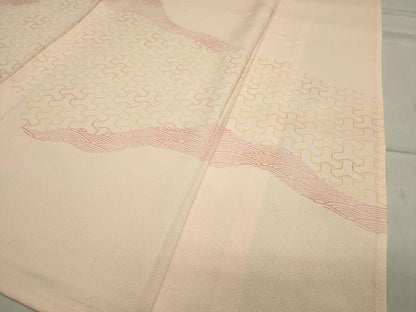 平和屋着物▽訪問着 単衣 刺繍 道長結び紐文 正絹 逸品 CAAV8910gh
