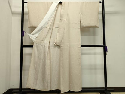 平和屋着物▽上質な小紋 単衣 溢れ松葉 金彩 正絹 逸品 CAAV8913gh
