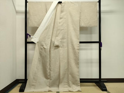 平和屋着物▽本塩沢 単衣 110亀甲 流水文 正絹 逸品 CAAV8915gh
