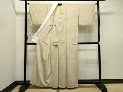 平和屋着物▽本塩沢 単衣 蚊絣 正絹 逸品 CAAV8916gh