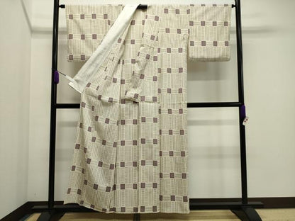 平和屋着物▽本塩沢 単衣 吉祥文 正絹 逸品 CAAV8917gh
