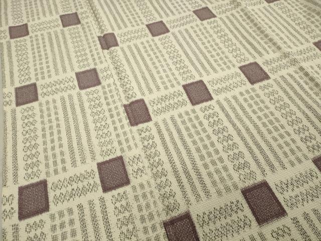平和屋着物▽本塩沢 単衣 吉祥文 正絹 逸品 CAAV8917gh