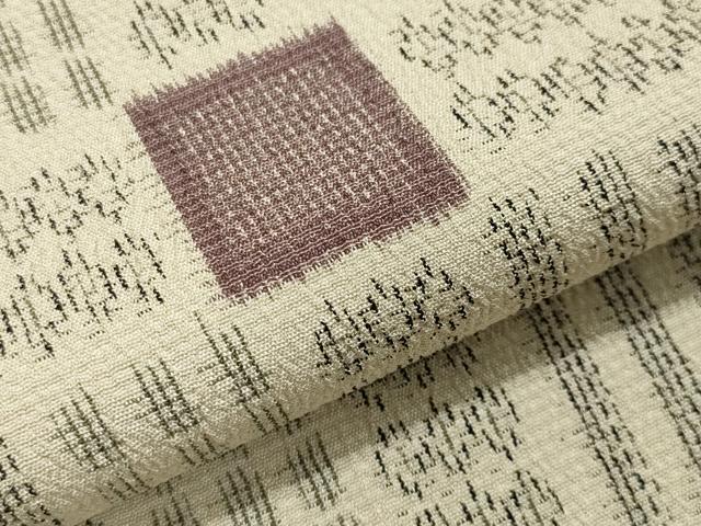 平和屋着物▽本塩沢 単衣 吉祥文 正絹 逸品 CAAV8917gh