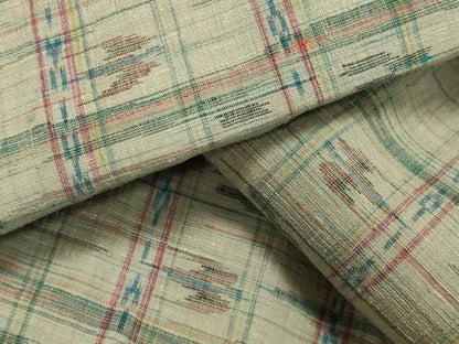 平和屋着物▽上質な紬 単衣 琉球絣文様 正絹 逸品 CAAV8918gh