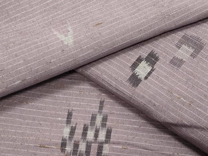 平和屋着物▽ぜんまい紬 単衣 吉祥文 正絹 逸品 CAAV8920gh