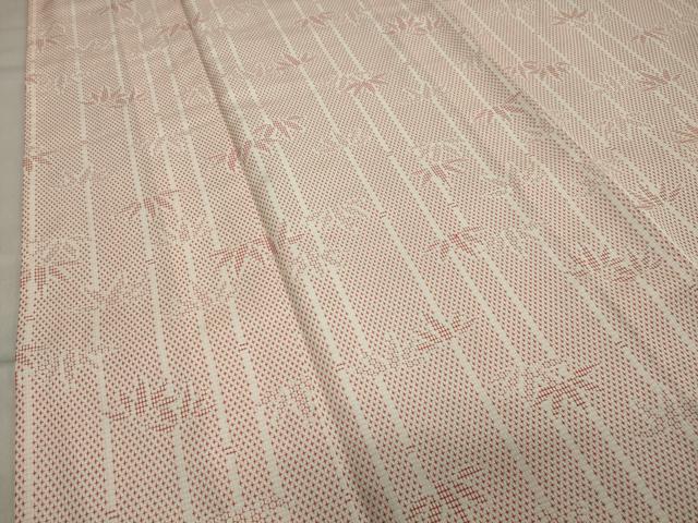 平和屋着物▽上質な紬 単衣 笹竹文 正絹 逸品 未使用 CAAV8930gh