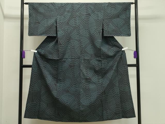 平和屋着物▽上質なお召 単衣 吉祥文 正絹 逸品 未使用 CAAV8937gh