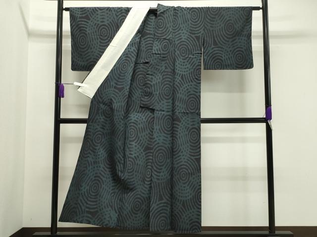 平和屋着物▽上質なお召 単衣 吉祥文 正絹 逸品 未使用 CAAV8937gh
