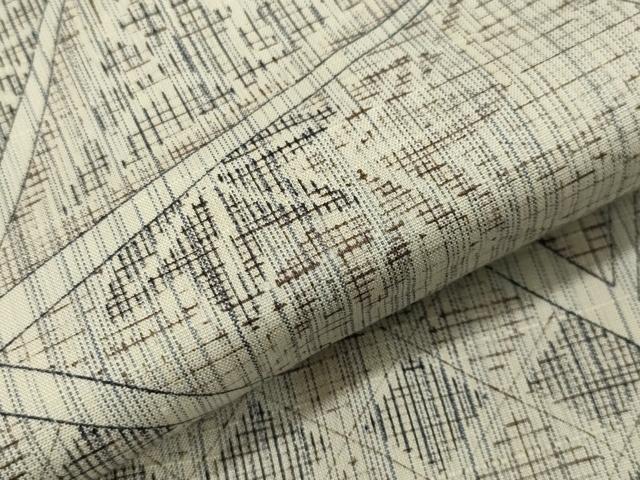 平和屋着物▽上質な紬 単衣 切嵌花文 正絹 逸品 未使用 CAAV8940gh