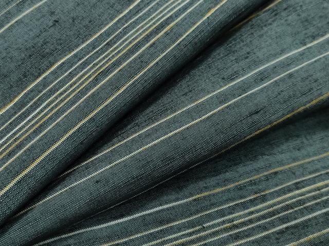 平和屋着物▽上質な紬 単衣 横段文 正絹 逸品 CAAV8944gh