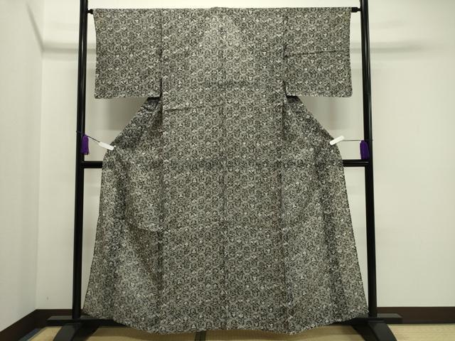平和屋着物▽小紋　単衣　吉祥花文　CAAV8945gh
