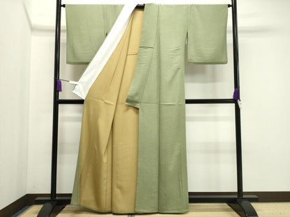 平和屋着物▽江戸小紋 単衣 両面染 寄せ小紋柄 鮫小紋柄 洗える着物 CAAV8946gh