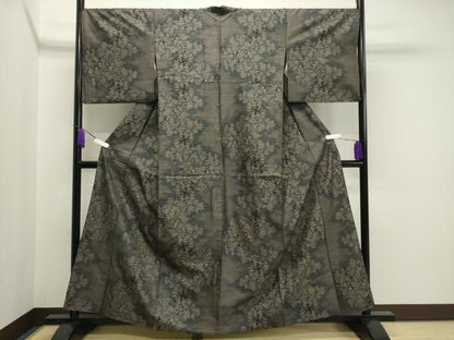 平和屋着物▽本場大島紬 単衣 9マルキ 風景文 正絹 逸品 CAAV8955gh