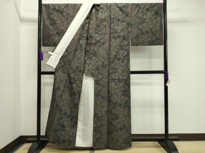 平和屋着物▽本場大島紬 単衣 9マルキ 風景文 正絹 逸品 CAAV8955gh